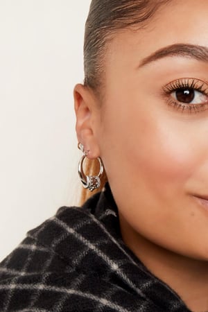 Edelstahlohrringe Indian Vibes - groß Silber h5 Bild4